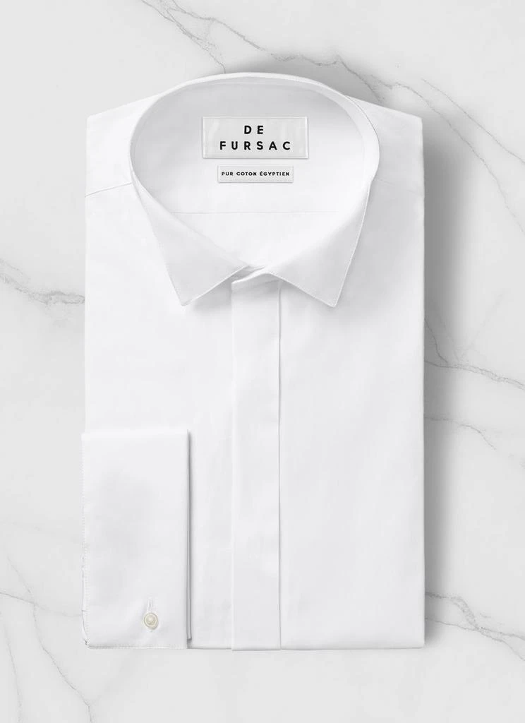 预计3周后发货 Fursac Fursac - Chemise Cérémonie Col Cassé Popeline Blanche - Blanc 2