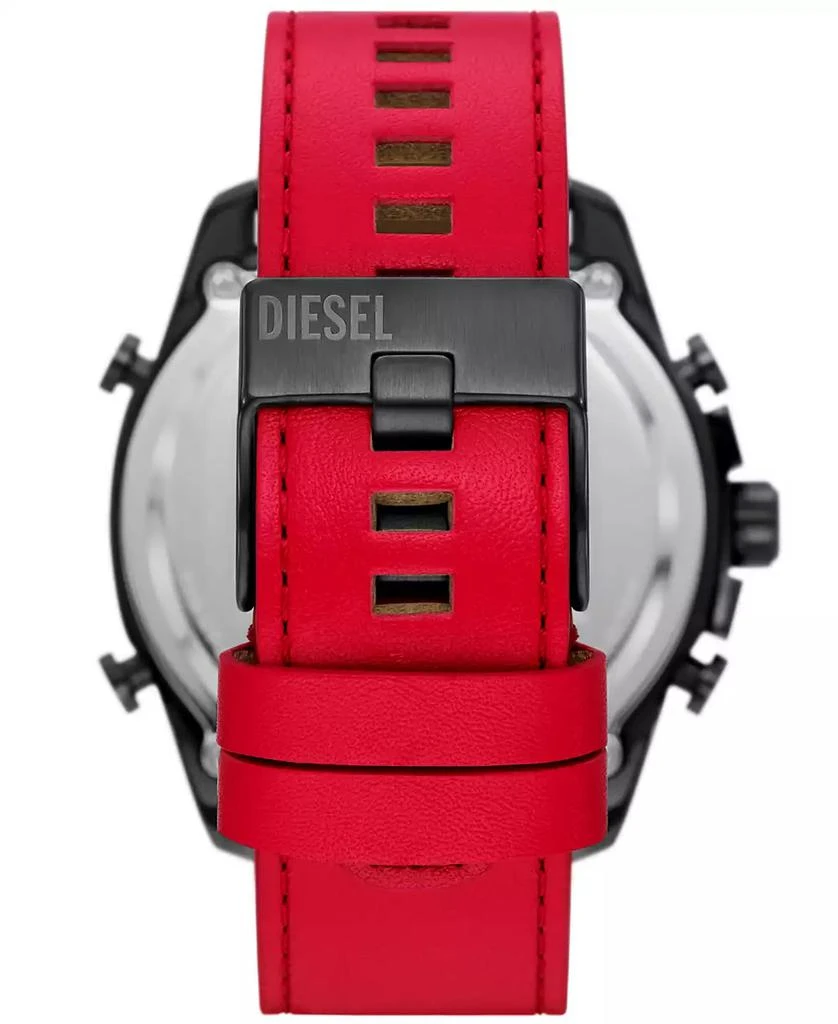 Diesel Men's Mega Chief Digital Red Leather Watch 51mm 4