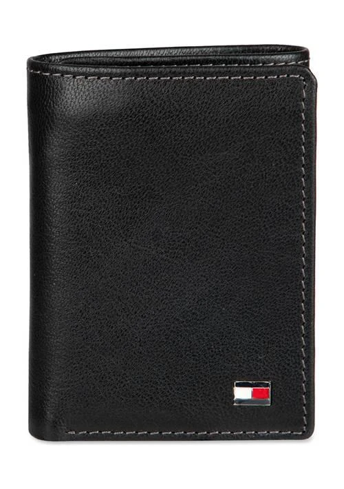 Tommy Hilfiger Hilfiger Leather Trifold Wallet With Interior Zipper 1