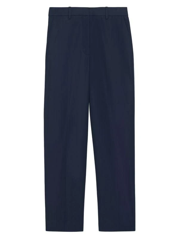 Theory Flat Front Cropped Straight Pants 4