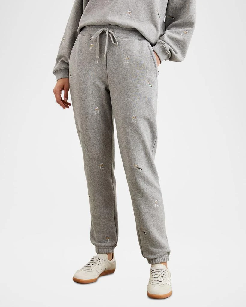 Rails Champagne Embroidered Kingston Sweatpants 4