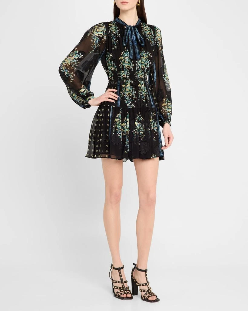 Ulla Johnson Maris Necktie Long-Sleeve Mini Dress 2