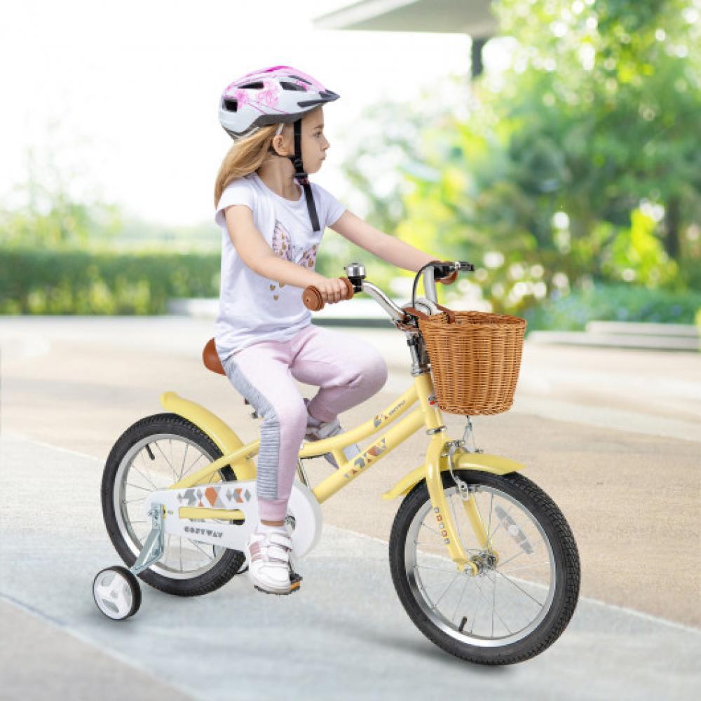Hivvago 16 Inch Kids Bike Adjustable Bicycle with Reflectors and Bell for Children 4-7 Years Old-16 inches