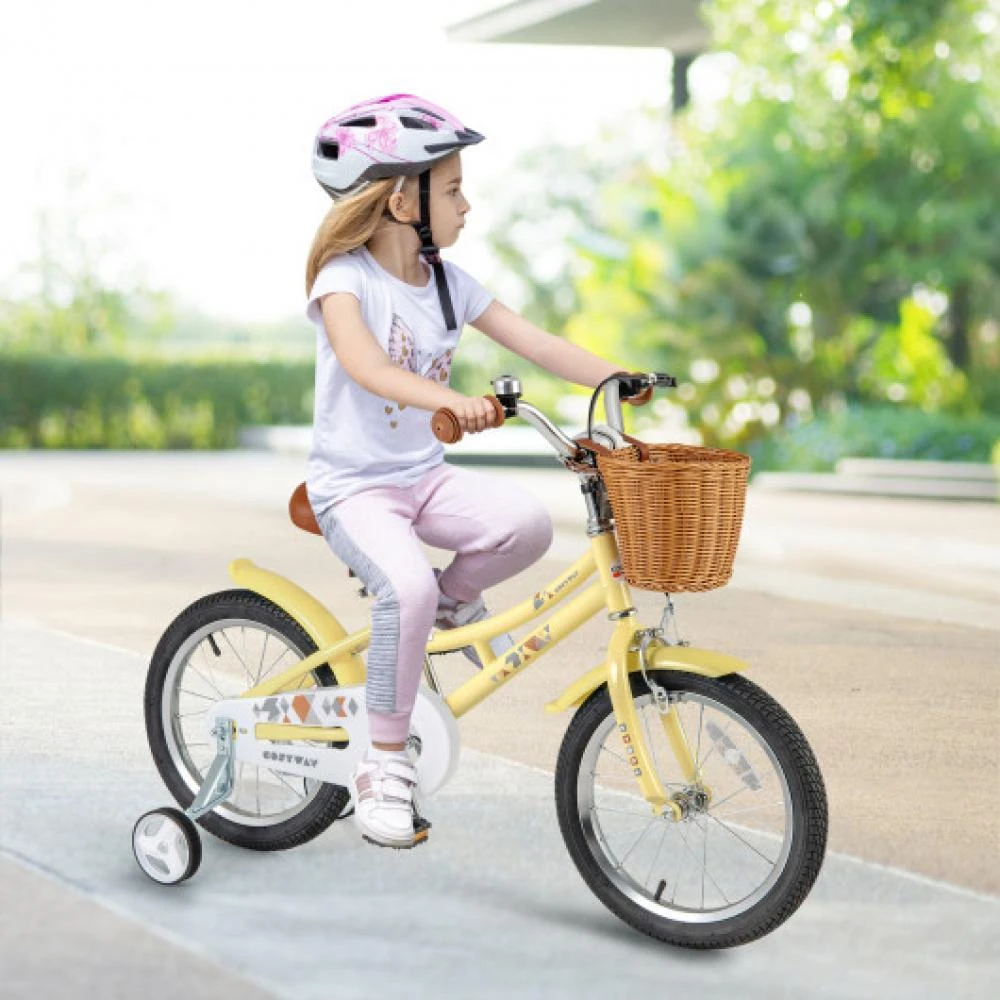 Hivvago 16 Inch Kids Bike Adjustable Bicycle with Reflectors and Bell for Children 4-7 Years Old-16 inches 1