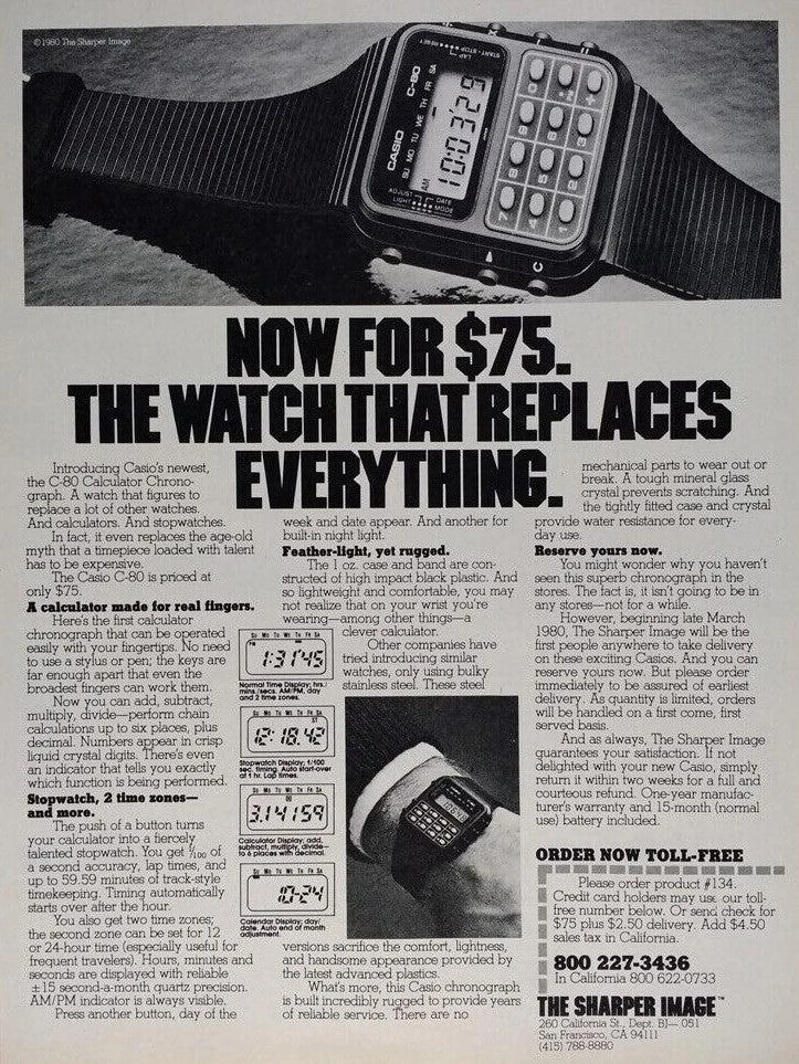 Los Angeles Apparel WCHD53W1 - Casio Men's Vintage Calculator Watch 5