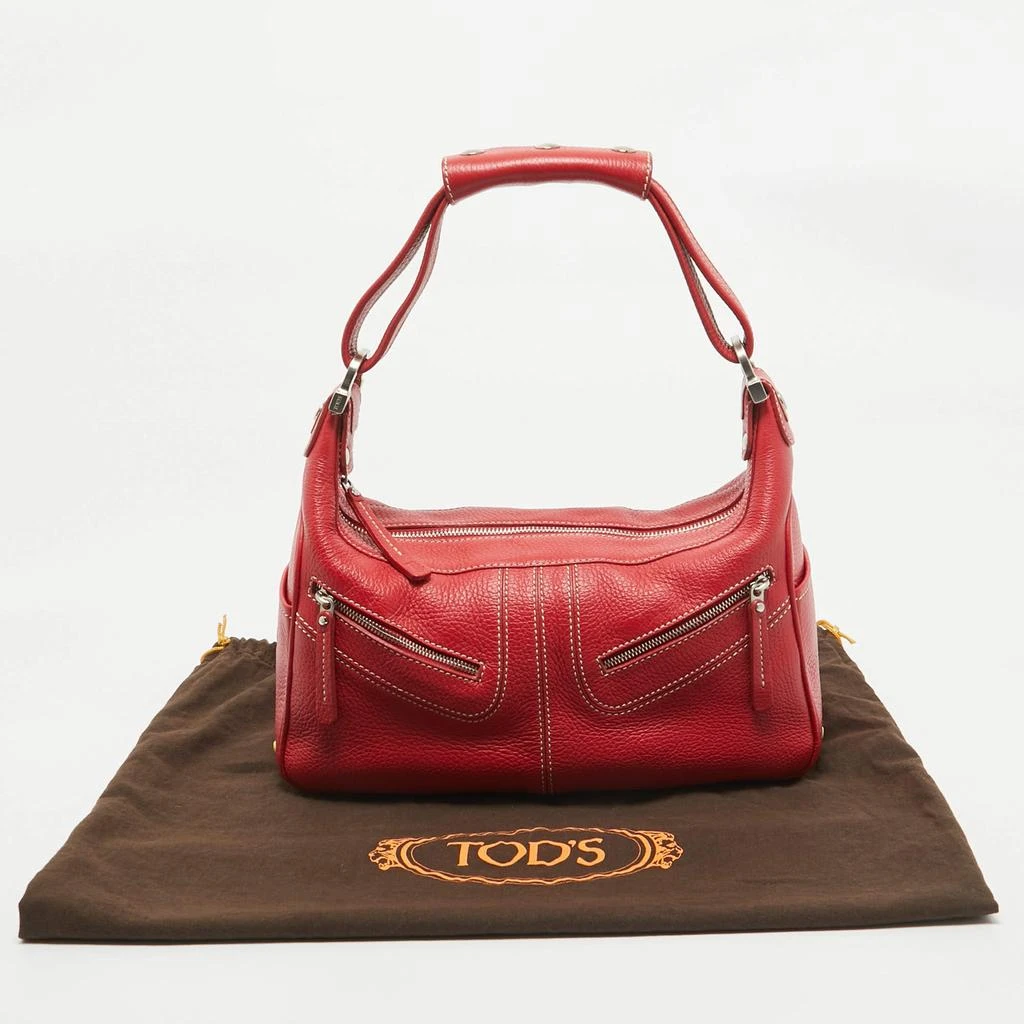 Tod's Tod's Red Leather Milky Hobo 9