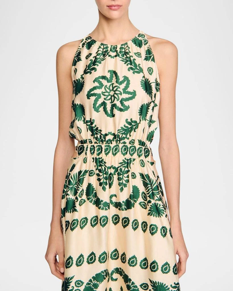 Sandro Hyeres Floral Midi Dress 4
