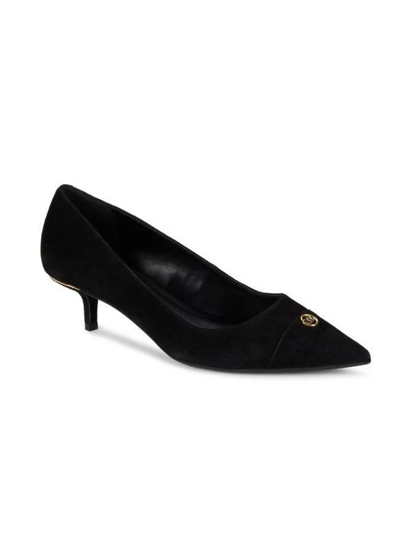Michael Kors Davina 50MM Suede Kitten-Heel Pumps 2