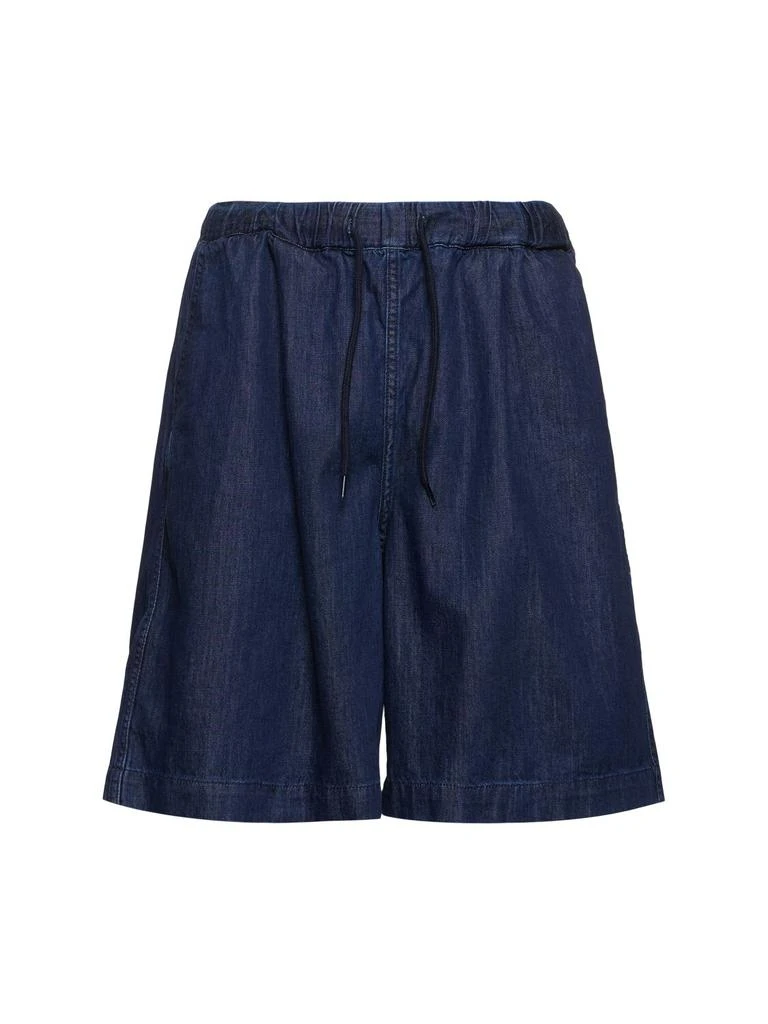 The Frankie Shop Cotton Denim Jogging Shorts 1