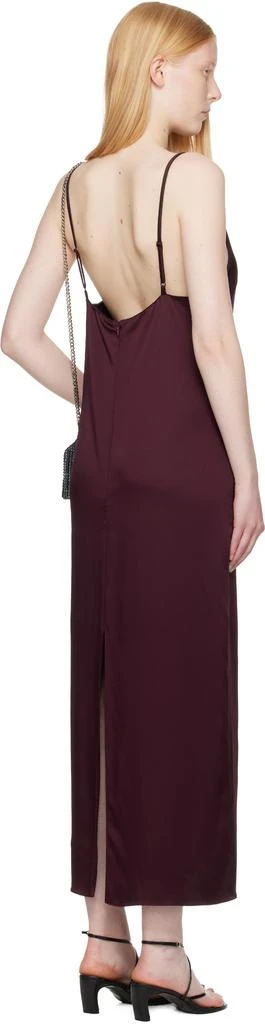 Stella McCartney Burgundy Satin Slip Maxi Dress 3