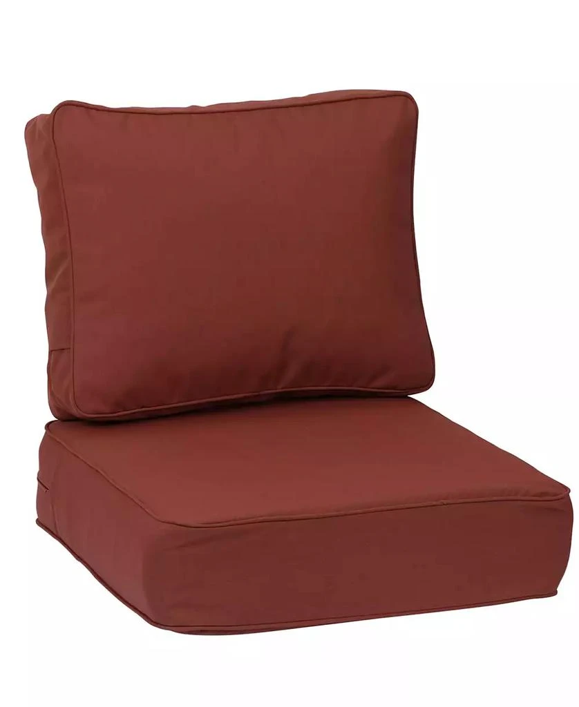 Aoodor Outdoor Patio Chair Cushions Set, Sunbrella Fabric Weather-Resistant Outdoor Cushion with Individual Pocket Springs