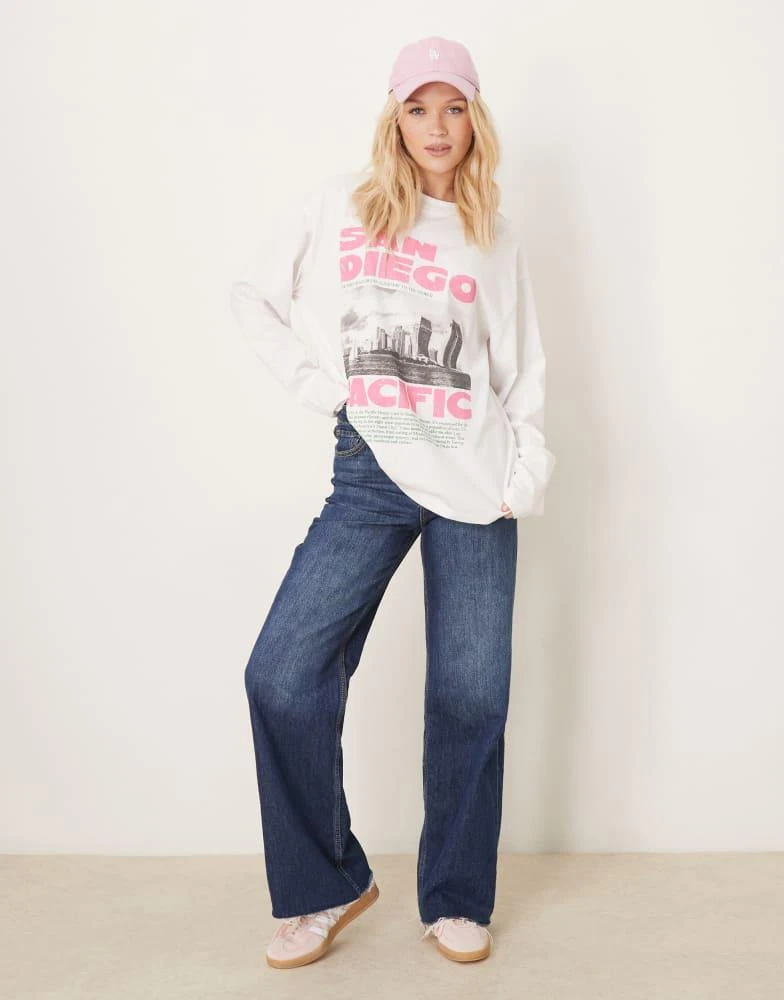 ASOS ASOS DESIGN long sleeve t-shirt with San Diego graphic 2