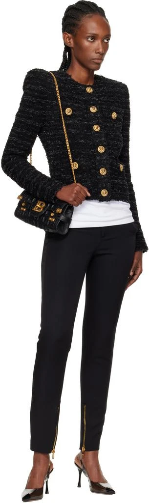 Balmain Black B-Buzz 23 Calfskin Bag 4