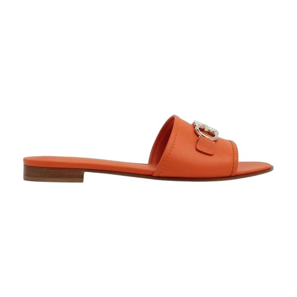 Salvatore Ferragamo Women
s Rhodes Slide Sandals In Orange 1
