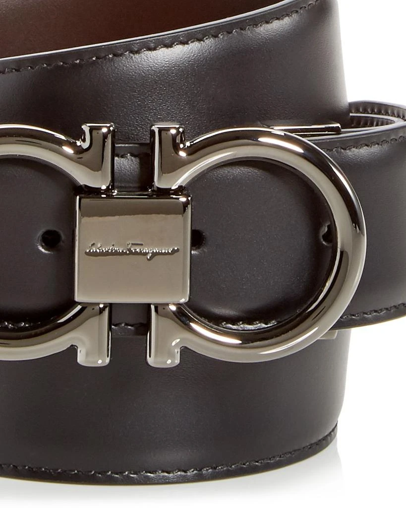 Salvatore Ferragamo Salvatore Men's Double Gancini Paloma Reversible Leather Belt 5