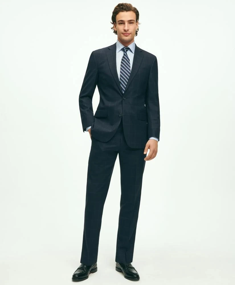 Brooks Brothers Brooks Brothers Explorer Collection Regent Fit Merino Wool Windowpane Suit Pants 2