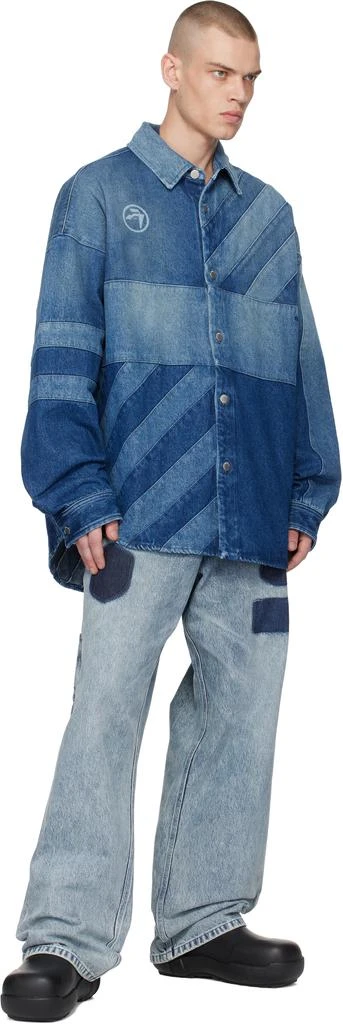 Ambush Indigo Patchwork Denim Shirt 4