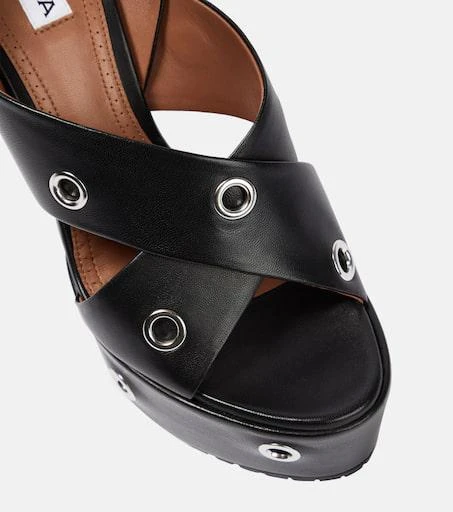 Alaïa Eyelet-embellished leather sandals 6