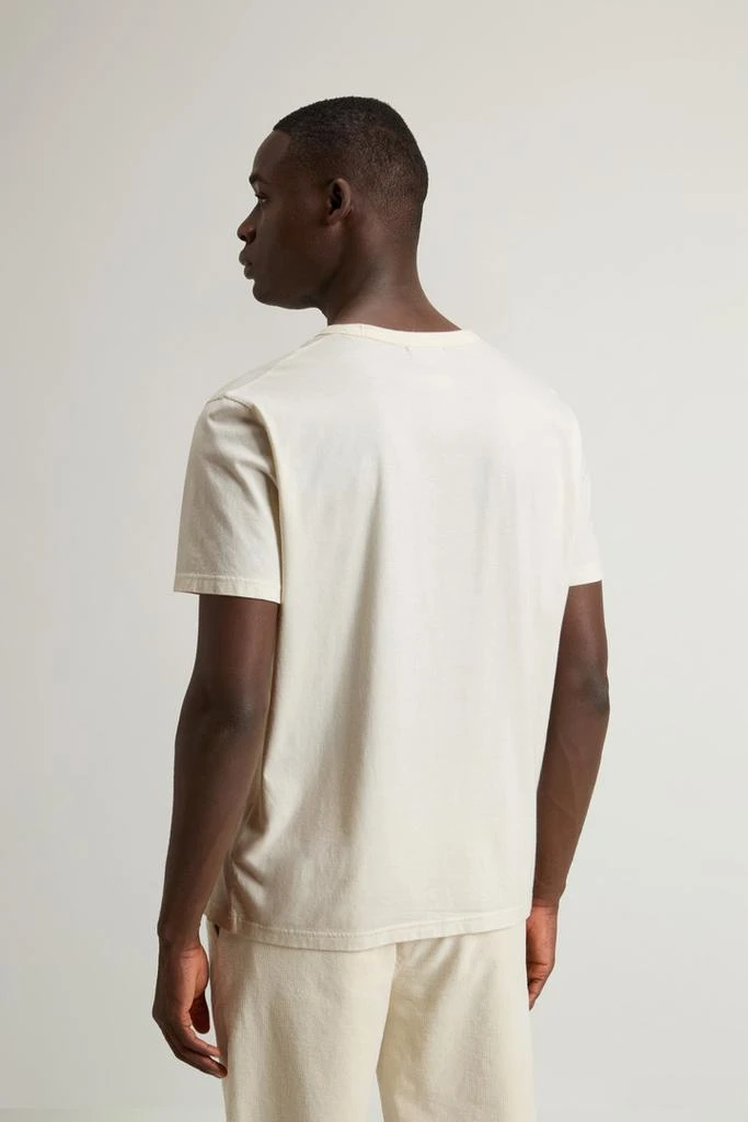 Woolrich T-shirt in Pure Cotton - Men - Blue 3