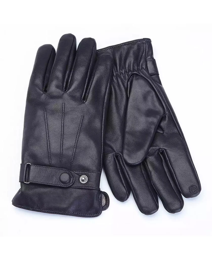 ROYCE New York Lambskin Men's Touchscreen Cashmere Gloves 1