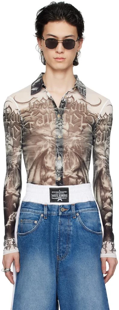 Jean Paul Gaultier Black & White 'The Diablo' Shirt 1