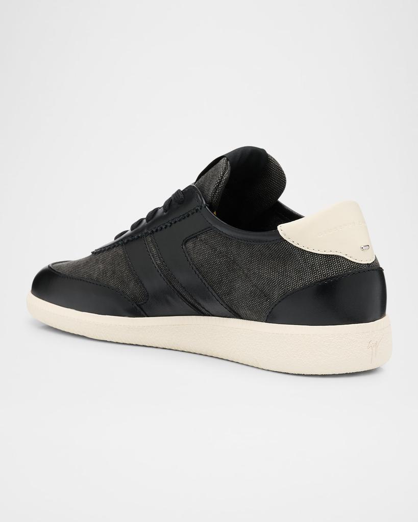 Giuseppe Zanotti Men's Orei Canvas and Leather Low-Top Sneakers