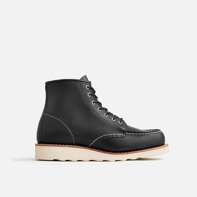 Red Wing Red Wing Classic 3373 6" Boots Women's Black Boundary Leather Moc Toe Lace-Up