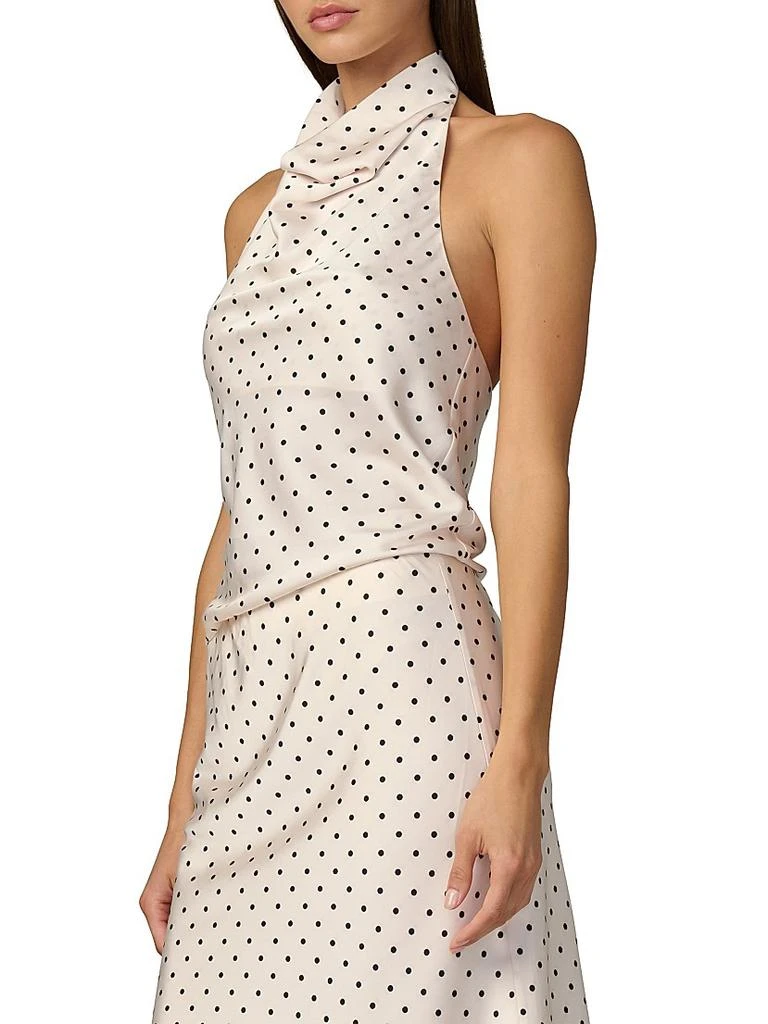 Joe
s Jeans The Ines Polka Dot Draped Halterneck Top 4