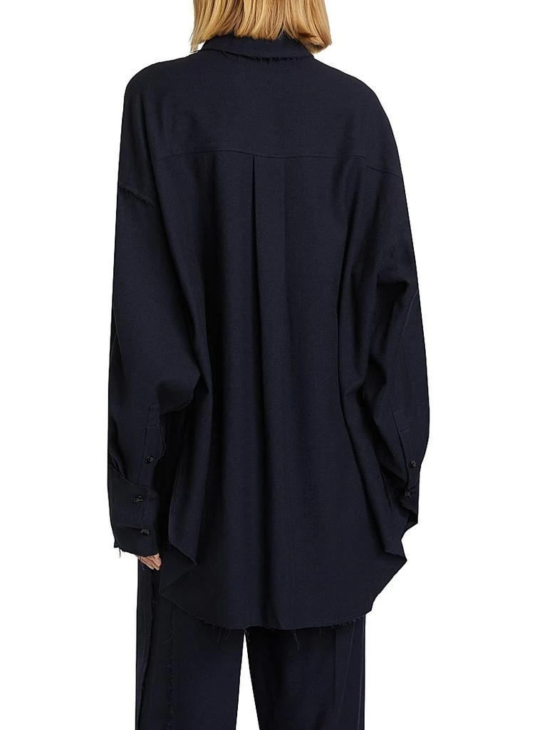 Jason Wu Embellished Wool Button-Up Shirt 5