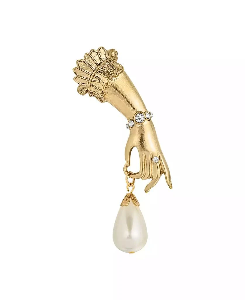 2028 Imitation Pearl Charm Ladies Hand Pin 1