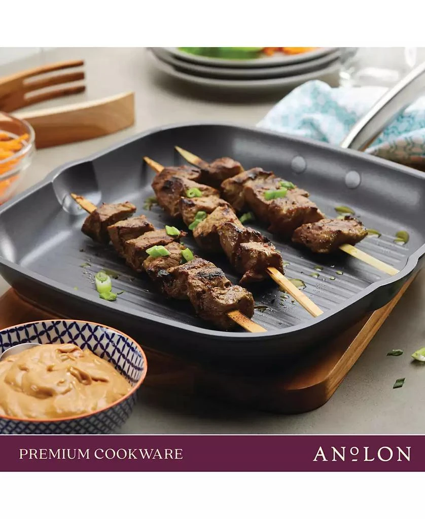 Anolon Accolade Forged Hard-Anodized Nonstick Square Grill Pan, 11-Inch, Moonstone 6