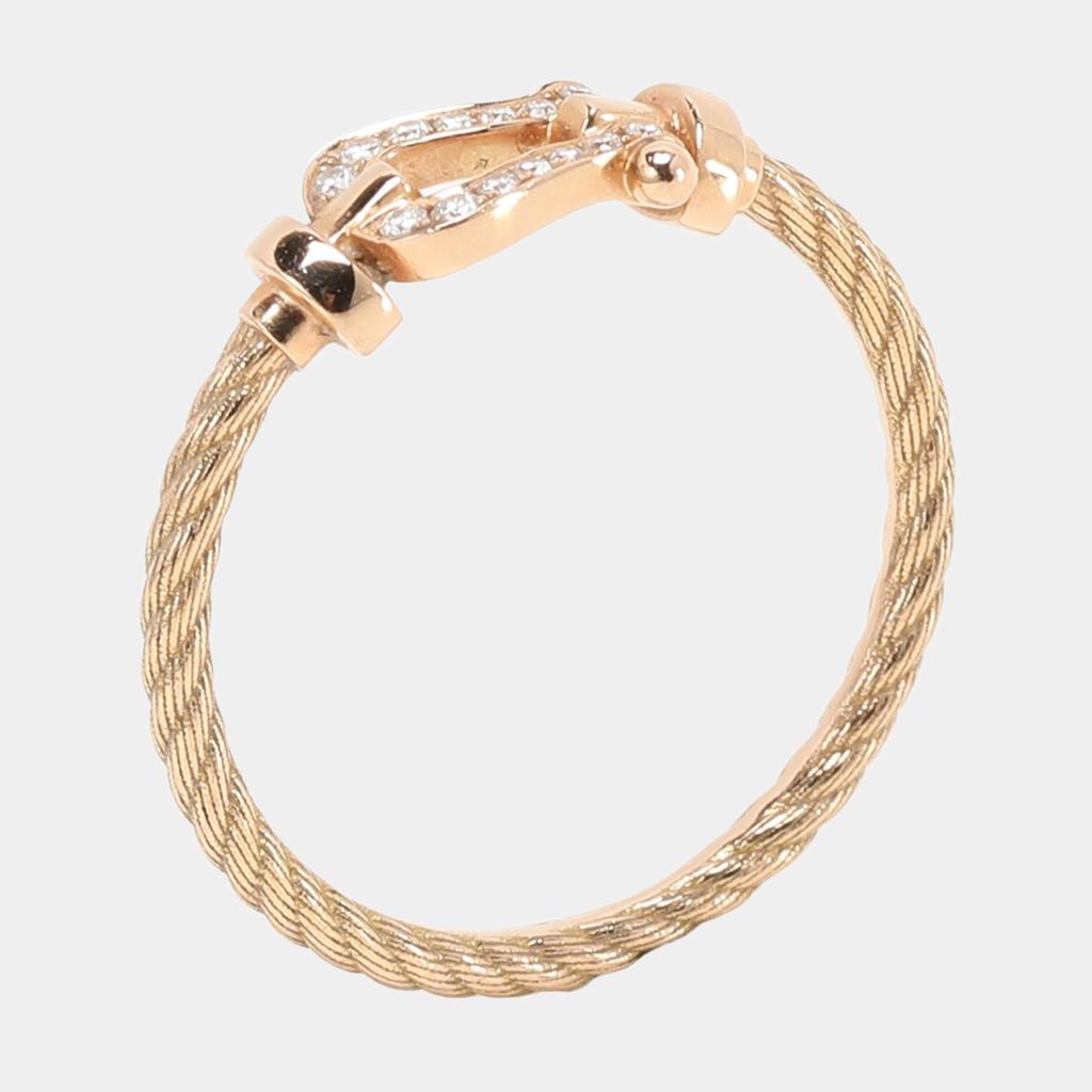 Fred Fred Force 10 Diamond 18k Rose Gold Ring Size 49