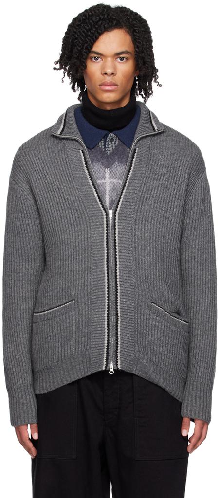 BEAMS PLUS Gray Zip Cardigan