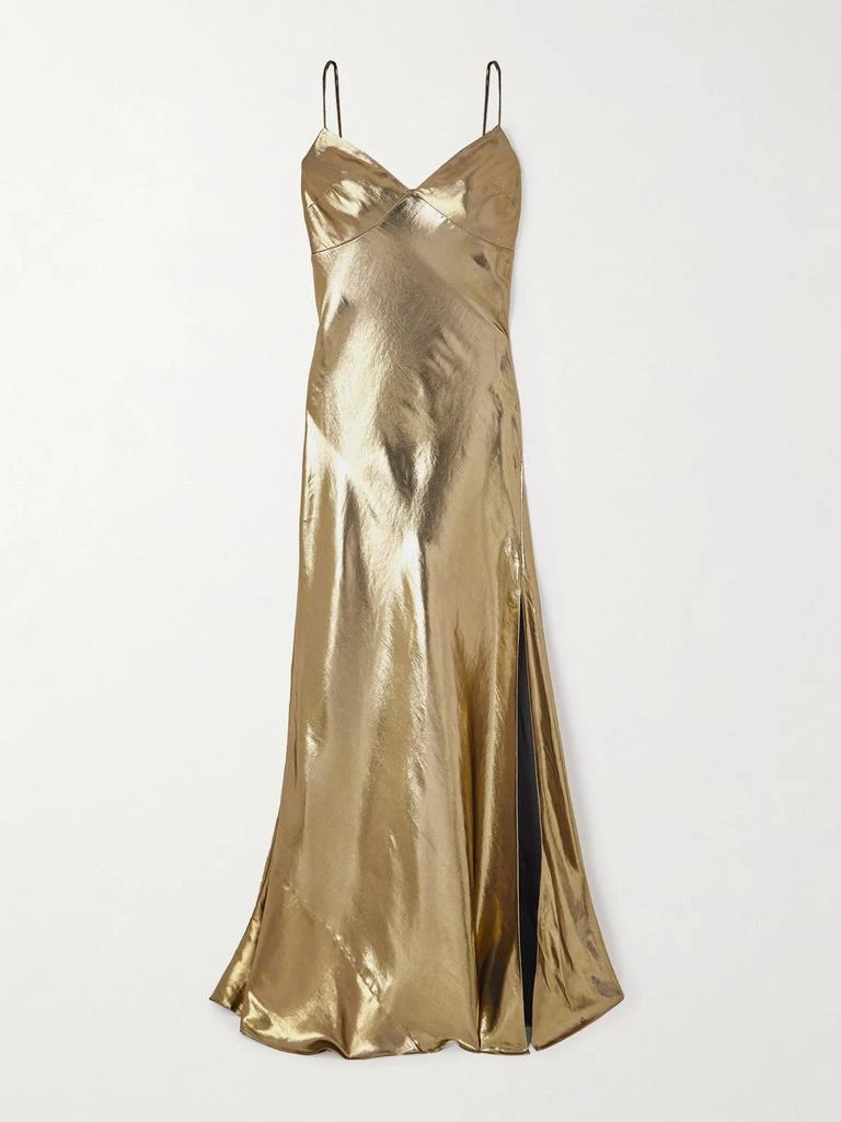 Self Portrait Satin Maxi Dresss