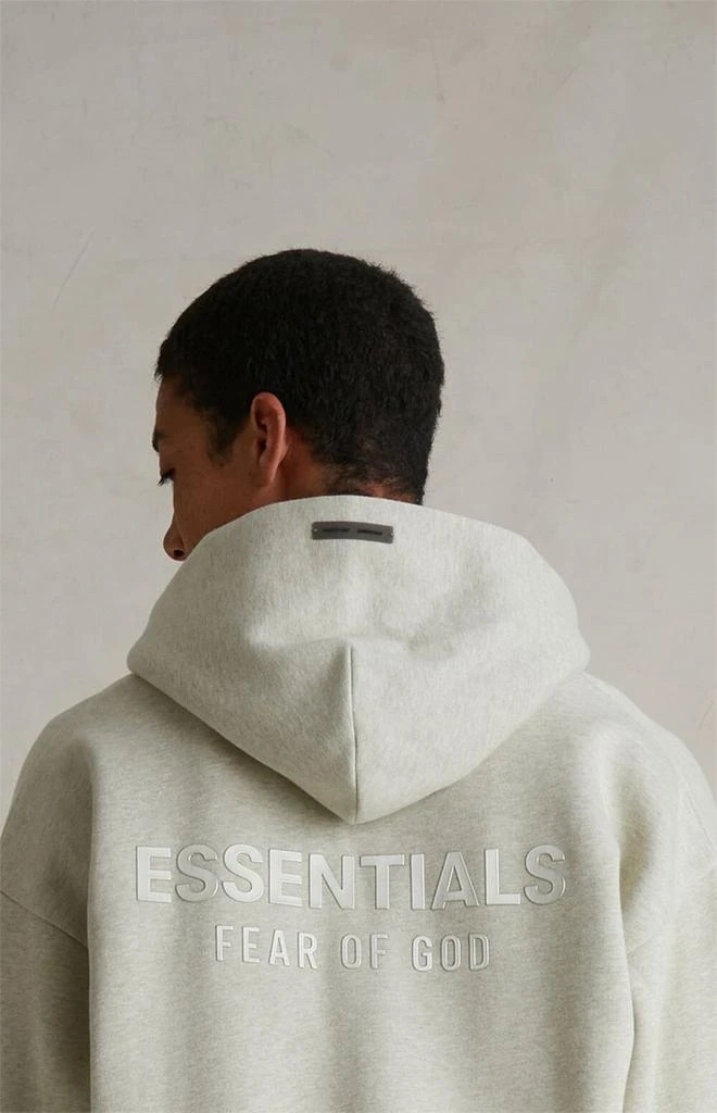 Essentials Heather Stone Classic Fleece Zip Up Hoodie 2