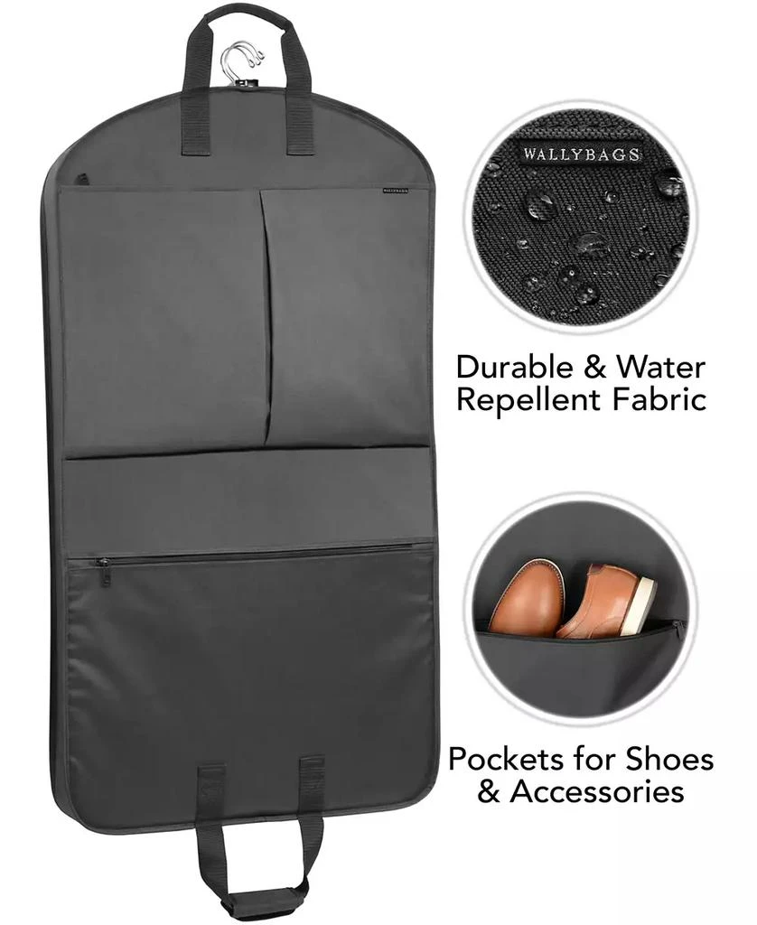 WallyBags 40" Deluxe Travel Garment Bag with Pockets 4