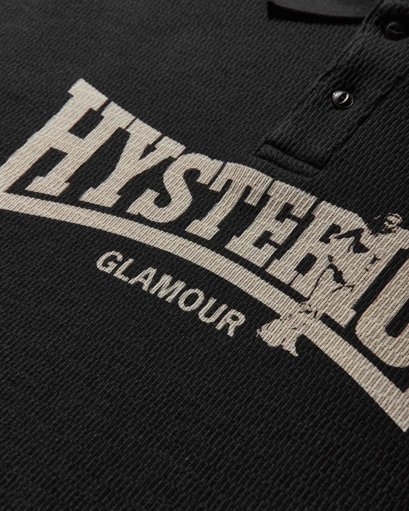 Hysteric Glamour Men's Compression Logo Longsleeve Polo Black 4