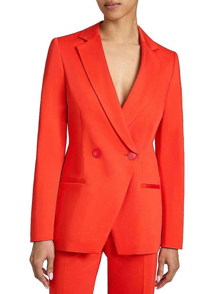 Santorelli Rowan Stretch-Cotton Double-Breasted Blazer 3