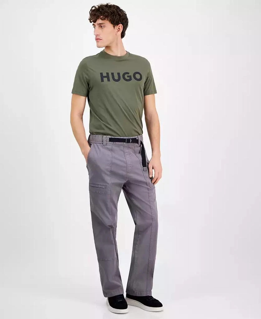 Hugo Boss Men's Gunner Classic Fit Belted Casual Trousers 1