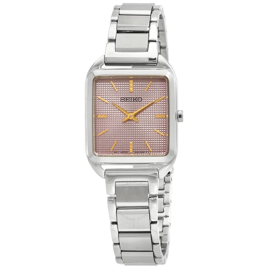 Seiko Essentials Quartz Pink Dial Ladies Watch SWR077 1