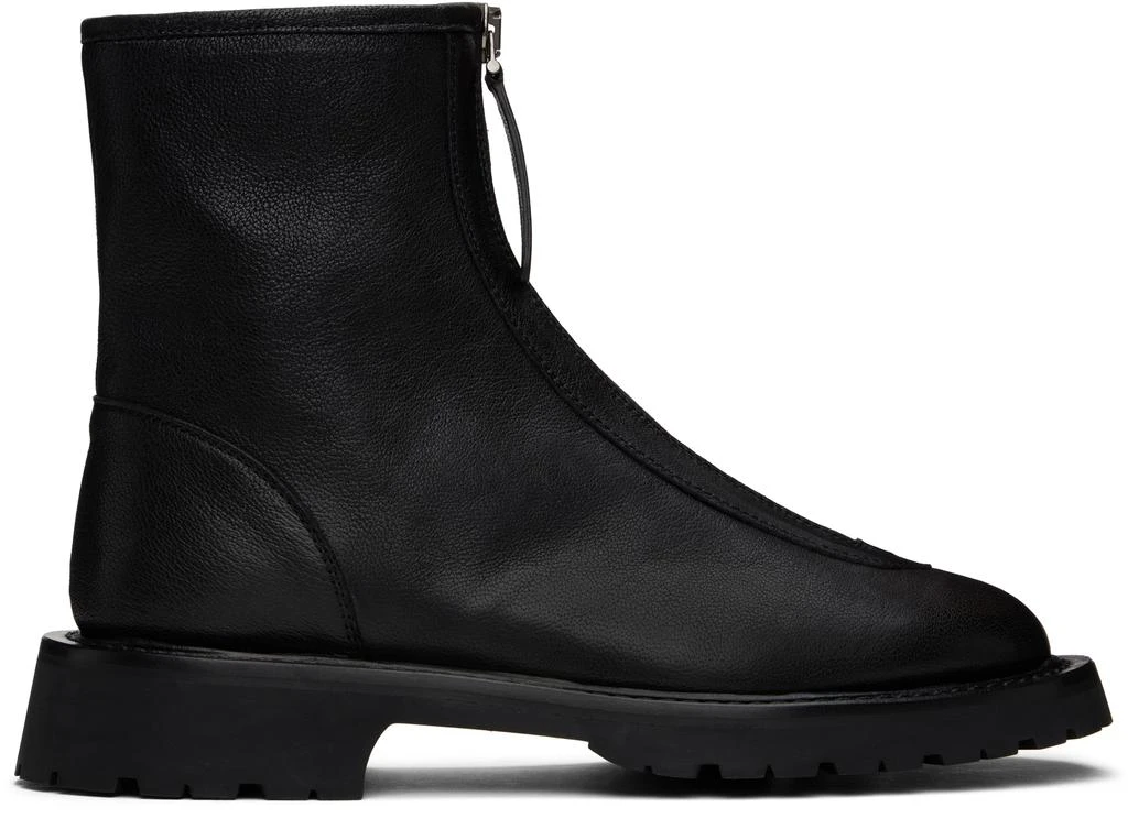 LEGRES Black Zipped Boots 1