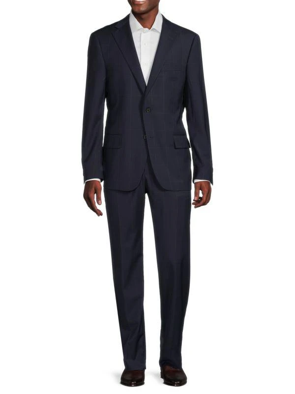 Samuelsohn Regular Fit Striped Wool Suit 1