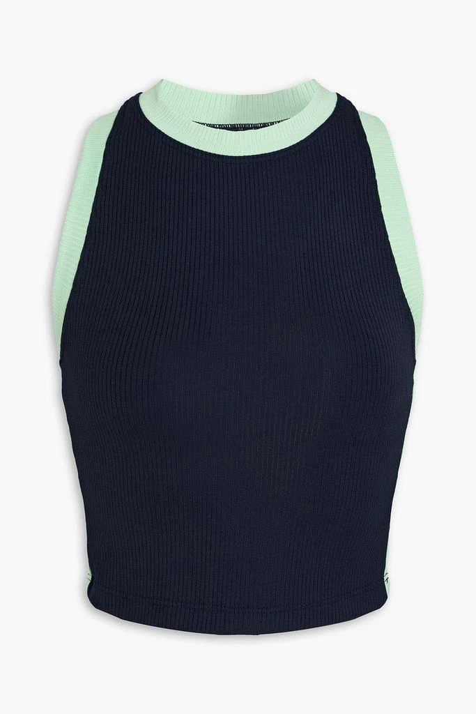 The Upside Solstice Monte cropped ribbed stretch-modal tank 1