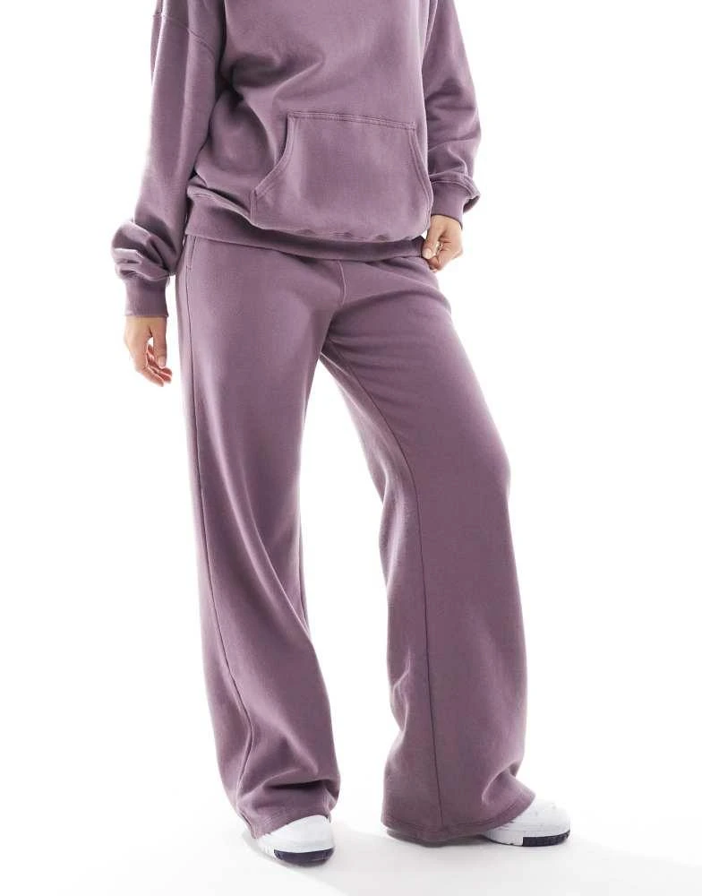 Hollister logo wide leg jogger co-ord in purple – On Sale Now with