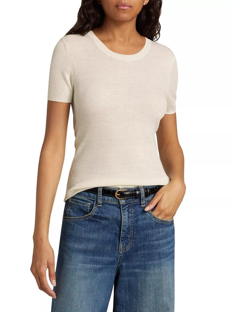 Nili Lotan Araceli Silk Short-Sleeve Sweater 3