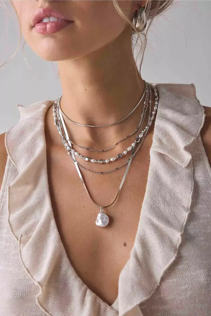 Urban Outfitters Addison Chain Layering Necklace Set