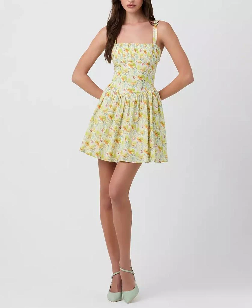 ASTR Women
s Ruched Cotton Mini Dress 1