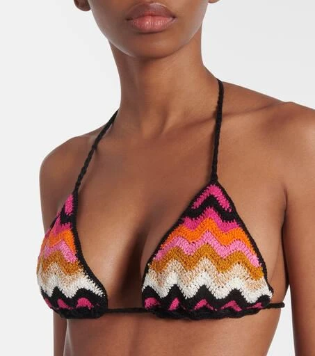 ANNA KOSTUROVA Striped cotton bikini top 4