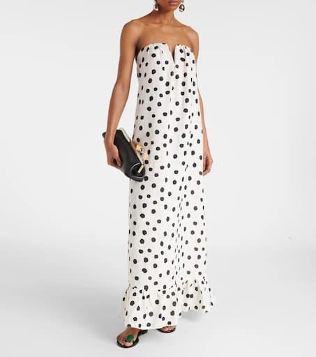 Adriana Degreas Polka-dot bustier dress 2