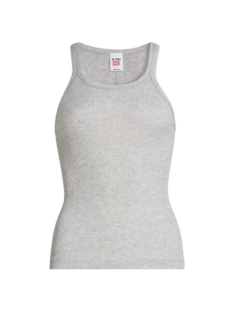 Re/Done Ribbed Cotton-Blend Tank 1